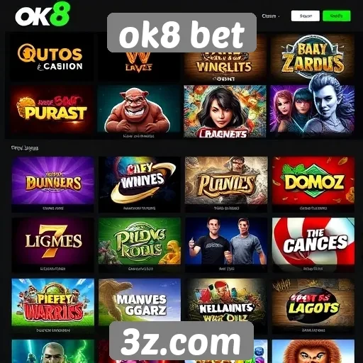 Análise dos jogos disponíveis no site ok8 bet