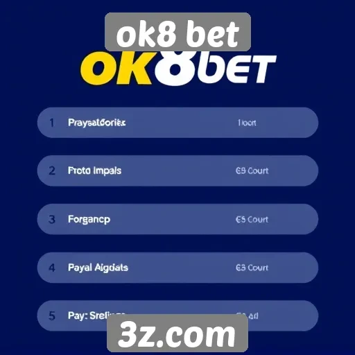 Métodos de pagamento disponíveis na plataforma ok8 bet